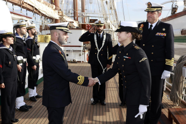 Primer día de la princesa Leonor a bordo del Juan Sebastián Elcano