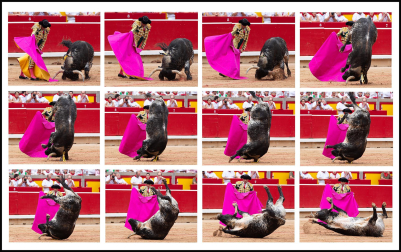 Un feriante delante de una atracción en Paiporta. PABLO LASAOSA