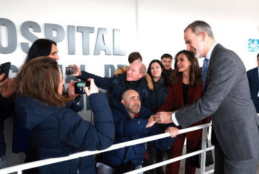Visita de los reyes al Hospital de Parapléjicos de Toledo.