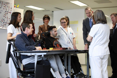 Visita de los reyes al Hospital de Parapléjicos de Toledo.