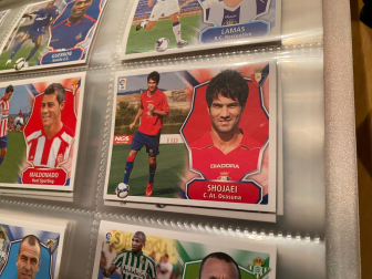 El cromo de Liga Este en el que aparece solo "Shojaei", como era estandar en aquella colección
