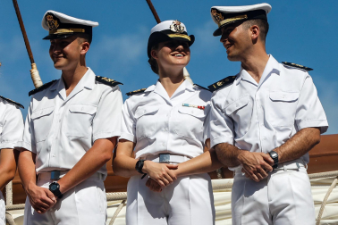 La princesa Leonor ha llegado a Salvador de Bahía con el buque 'Juan Sebastián Elcano'.