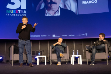 Fotos del homenaje a Eduard Fernández en la Muestra de Cine de Tudela./