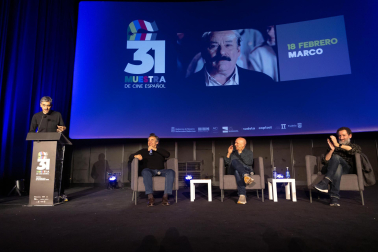 Fotos del homenaje a Eduard Fernández en la Muestra de Cine de Tudela./