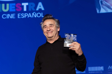 Fotos del homenaje a Eduard Fernández en la Muestra de Cine de Tudela./
