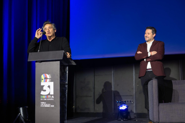 Fotos del homenaje a Eduard Fernández en la Muestra de Cine de Tudela./