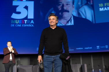 Fotos del homenaje a Eduard Fernández en la Muestra de Cine de Tudela./