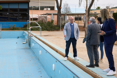 Un momento de la visita a las piscinas de Massanassa