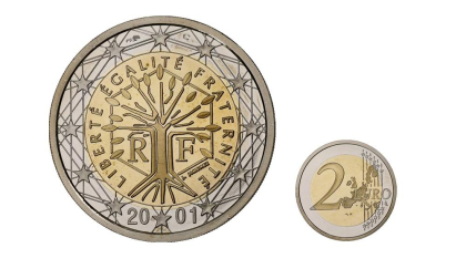 Moneda de Francia de 2 euros de 2001