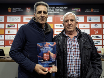 Miguel Induráin, junto con José Ignacio Armijo.