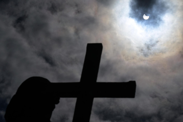 Foto del eclipse solar del 29 de marzo de 2025./