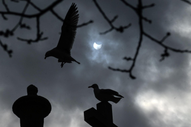 Foto del eclipse solar del 29 de marzo de 2025./