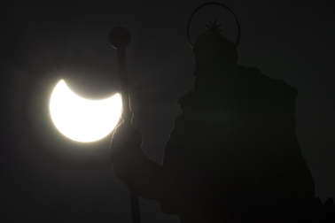 Foto del eclipse solar del 29 de marzo de 2025./