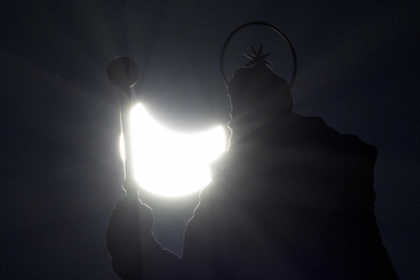Foto del eclipse solar del 29 de marzo de 2025./
