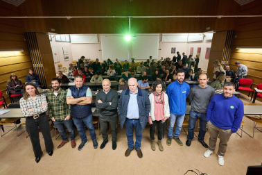 Participantes en la jornada sobre agricultura de carbono o ‘carbón farming’ celebrada en Olite