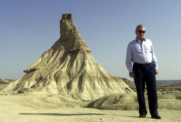 Fotos de los seis viajes de Vargas Llosa a Navarra.