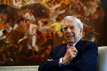 Fotos de los seis viajes de Vargas Llosa a Navarra.