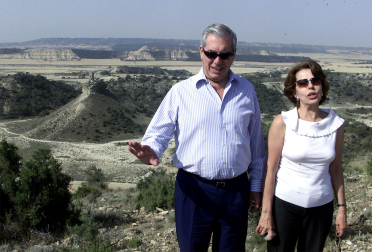 Fotos de los seis viajes de Vargas Llosa a Navarra.