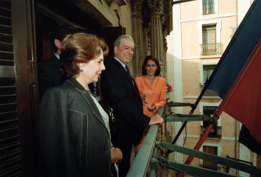 Fotos de los seis viajes de Vargas Llosa a Navarra.