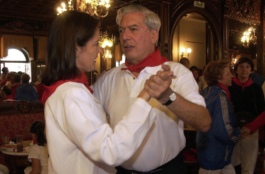 Fotos de los seis viajes de Vargas Llosa a Navarra.