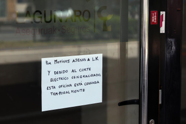 Efectos del apagón eléctrico sufrido en Navarra este lunes 28 de abril /