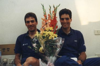 José Luis Arrieta y Pruden Induráin, en el Giro de 1993.