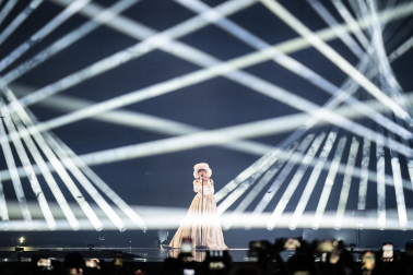 Público, eurofans y artistas participantes en el Festival de Eurovisión 2025 celebrado este sábado 17 de mayo en Basilea /