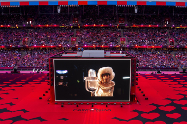 Público, eurofans y artistas participantes en el Festival de Eurovisión 2025 celebrado este sábado 17 de mayo en Basilea /