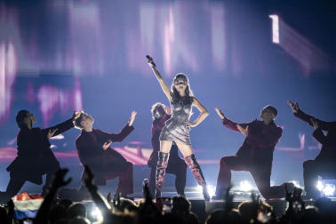 Público, eurofans y artistas participantes en el Festival de Eurovisión 2025 celebrado este sábado 17 de mayo en Basilea /