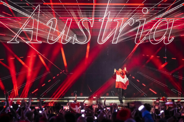 Público, eurofans y artistas participantes en el Festival de Eurovisión 2025 celebrado este sábado 17 de mayo en Basilea /