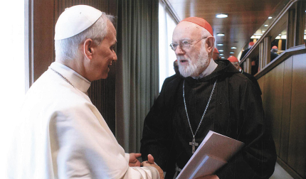 Con el Papa León XIV en el encuentro en el aula Pablo VI /