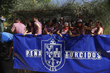 Participantes en la Batalla el Vino de Haro celebrada este domino, 29 de junio /