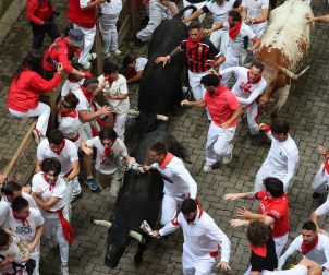 Primer encierro de San Fermín 2025.