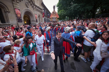Foto de la procesión de San Fermín 2025./