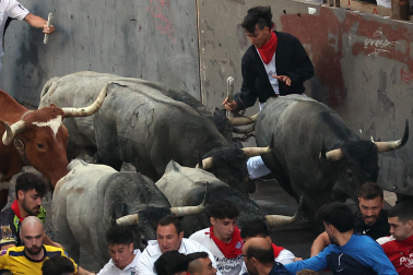 Fotos del sexto encierro de San Fermín 2025 en Pamplona