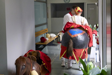 Fotos de la salida de la Comparsa de Gigantes y Cabezudos este 13 de julio de San Fermín 2025 /