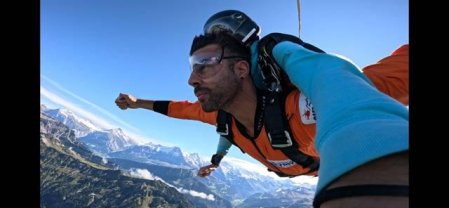 El pamplonés en Interlaken, destino muy popular para los amantes de los deportes de aventura y puerta de entrada a los Alpes
