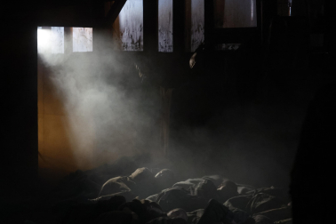 Fotos del rodaje de la película 'Each of Us' en un Refena ambientado como en un campo de concentración