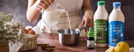 La leche de oveja es la base de todos los productos de Postres Ultzama