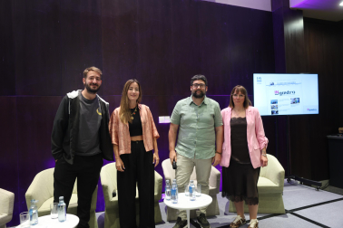 Iñaki Andradas (Baserriberri), Beatriz López (Reyna de Copas), Jesús Luri (Amatxo) y Carol Ágreda ('catering' y eventos)