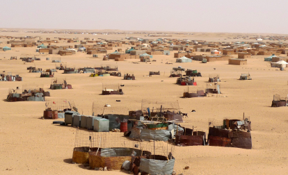 Campo de refugiados saharauis en Auserd, en el Sáhara ocupado por Marruecos