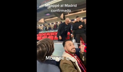 Roberto Carlos confirma el fichaje de Mbappé por el Real Madrid en el palco de El Sadar