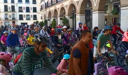 355 personas participan en la ruta ciclista Reto +100 en Tudela con motivo de la Semana Europea de la Movilidad