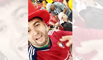 Vïdeo con un empleado de Osasuna en el España-Costa Rica del Mundial de Catar