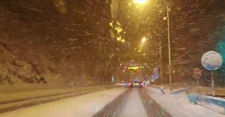 Nieve en el puerto de Belate