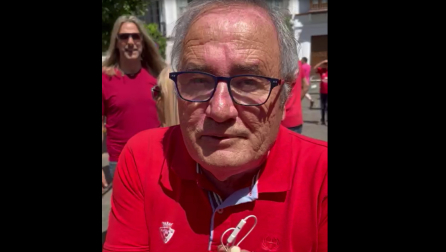 El presidente de Osasuna habla para Diario de Navarra en la Fan Zone de Sevilla