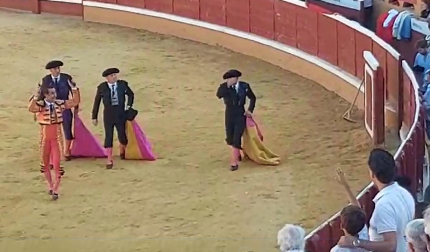 'El Fandi' corta las dos orejas al primero de la tarde en la corrida del 29 de julio en Tudela