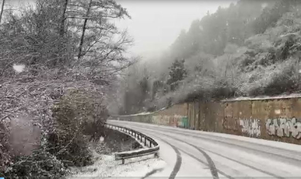 Imagen de la N-135, a la altura de Zuriain