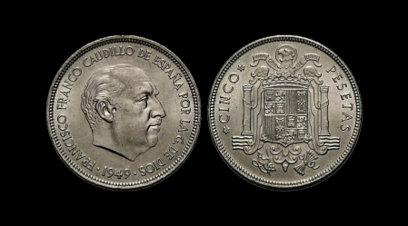 Moneda de 5 pesetas *19-52