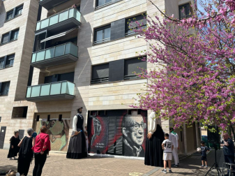Inauguración de la plaza Patxi Buldain en Huarte